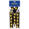Party Central Club Pack of 12 Black and Yellow Adult Unisex Suspender Costume Accessories - One Size